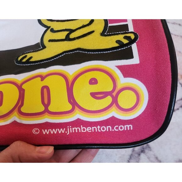 Jim Benton It's Happy Bunny / Life. Get one. Pink Tote Bag - Picture 3 of 8